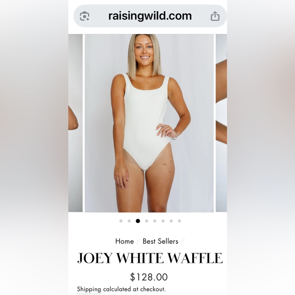 Raising Wild Cream Textured One-Piece Swimsuit